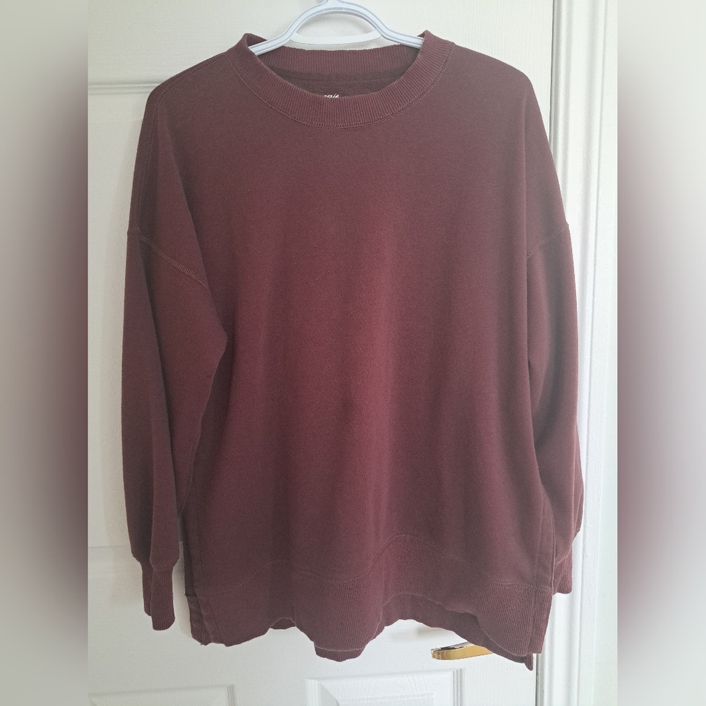 Aerie Burgundy Crewneck Sweatshirt